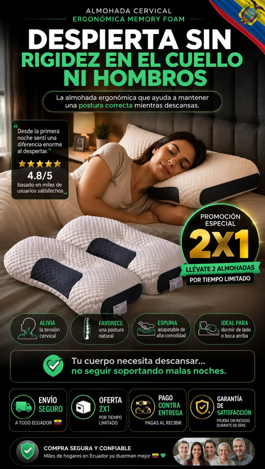 Almohada Anti Dolor de Cuello - 2 X 1 SOLO POR HOY